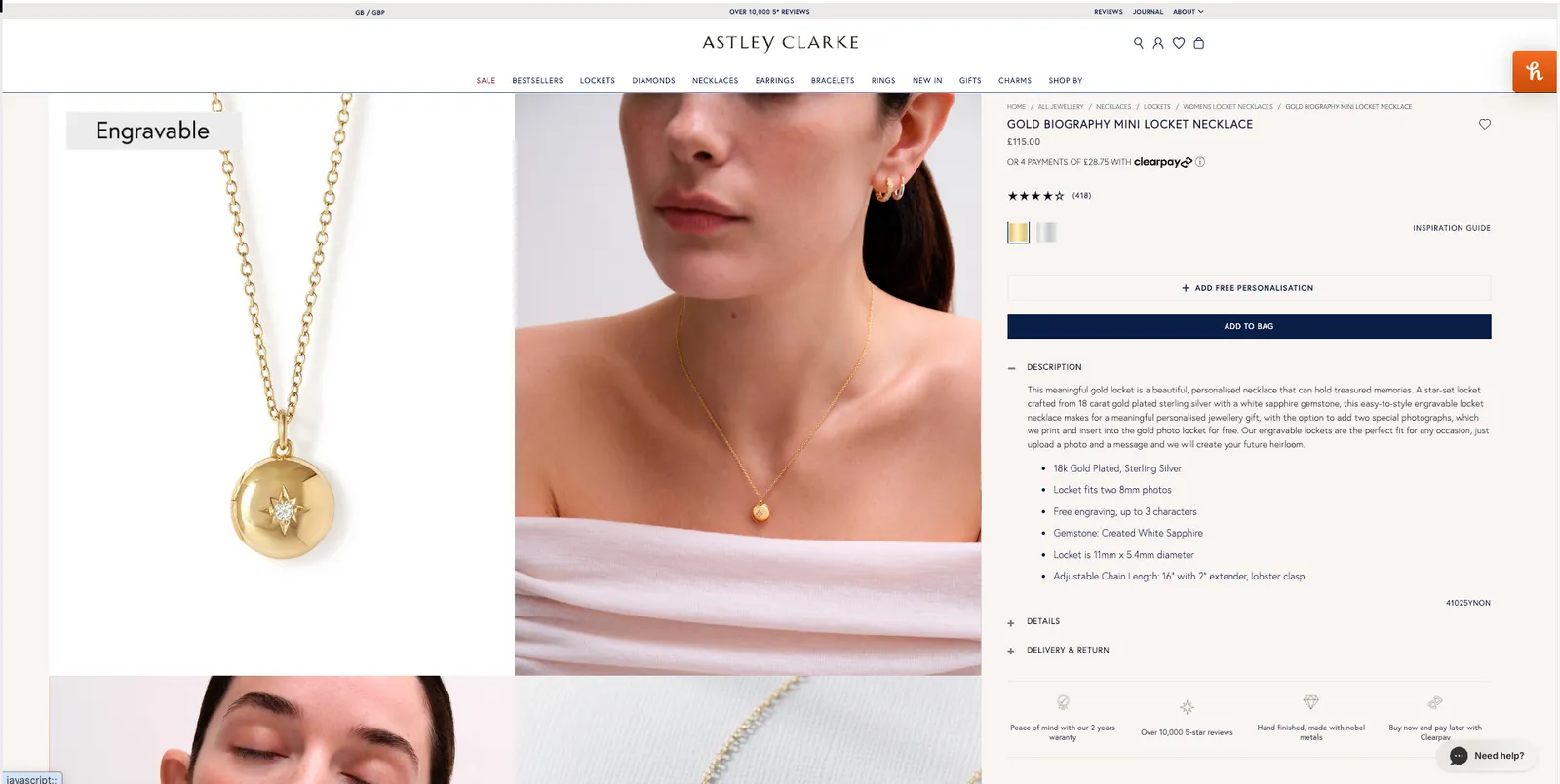 Checkout integrity and production incident response for a UK jewelry brand — screenshot 2 of 4
