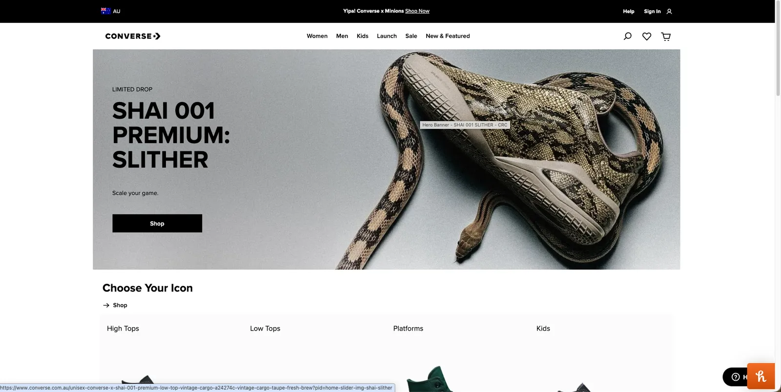 Feature development, marketing integrations, and platform upgrade for Converse/Hurley — screenshot 2 of 7
