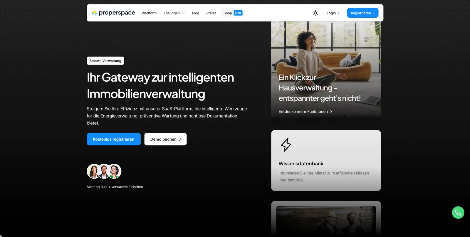Multi-tenant IoT SaaS built end-to-end in Laravel — properspace.de — screenshot 1 of 2
