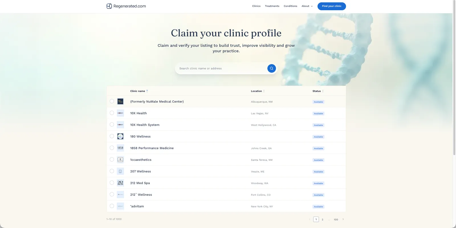Clinic directory and subscription platform on Statamic (Laravel) — screenshot 4 of 4