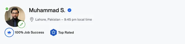 Upwork Top Rated badge