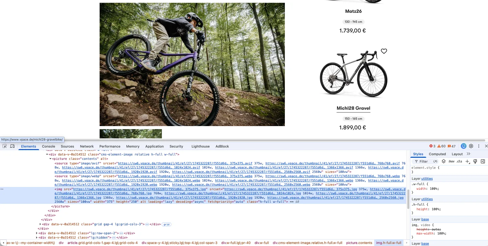 Headless commerce platform on Shopware 6 and Nuxt 3 for a bike retailer — screenshot 4 of 4